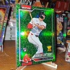 Topps 2026 Series 1 Roman Anthony #189 Red Sox Rookie Green Foil Gold Cup 75th