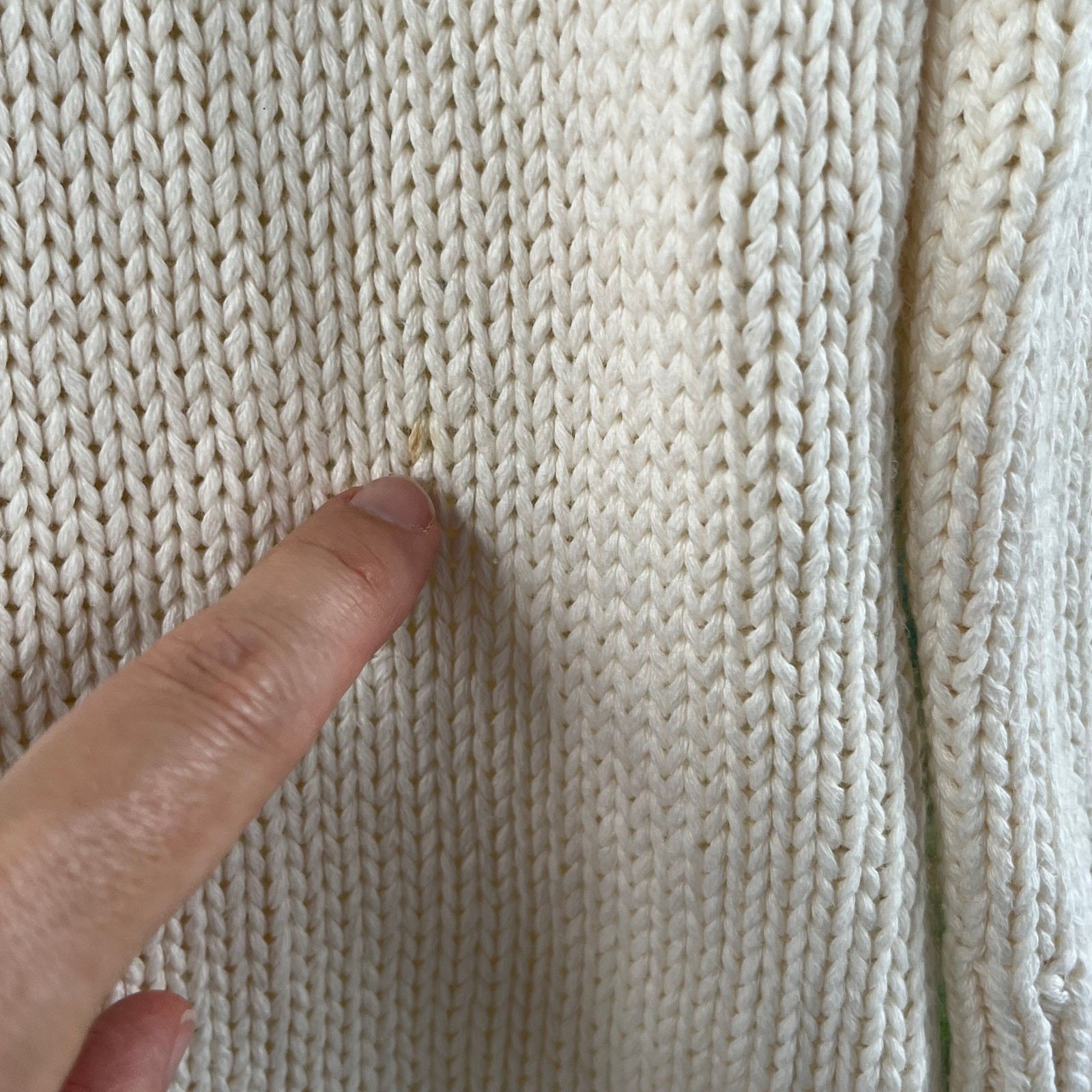 Talbots White Cable Knit Pullover Sweater 100% Co… - image 5