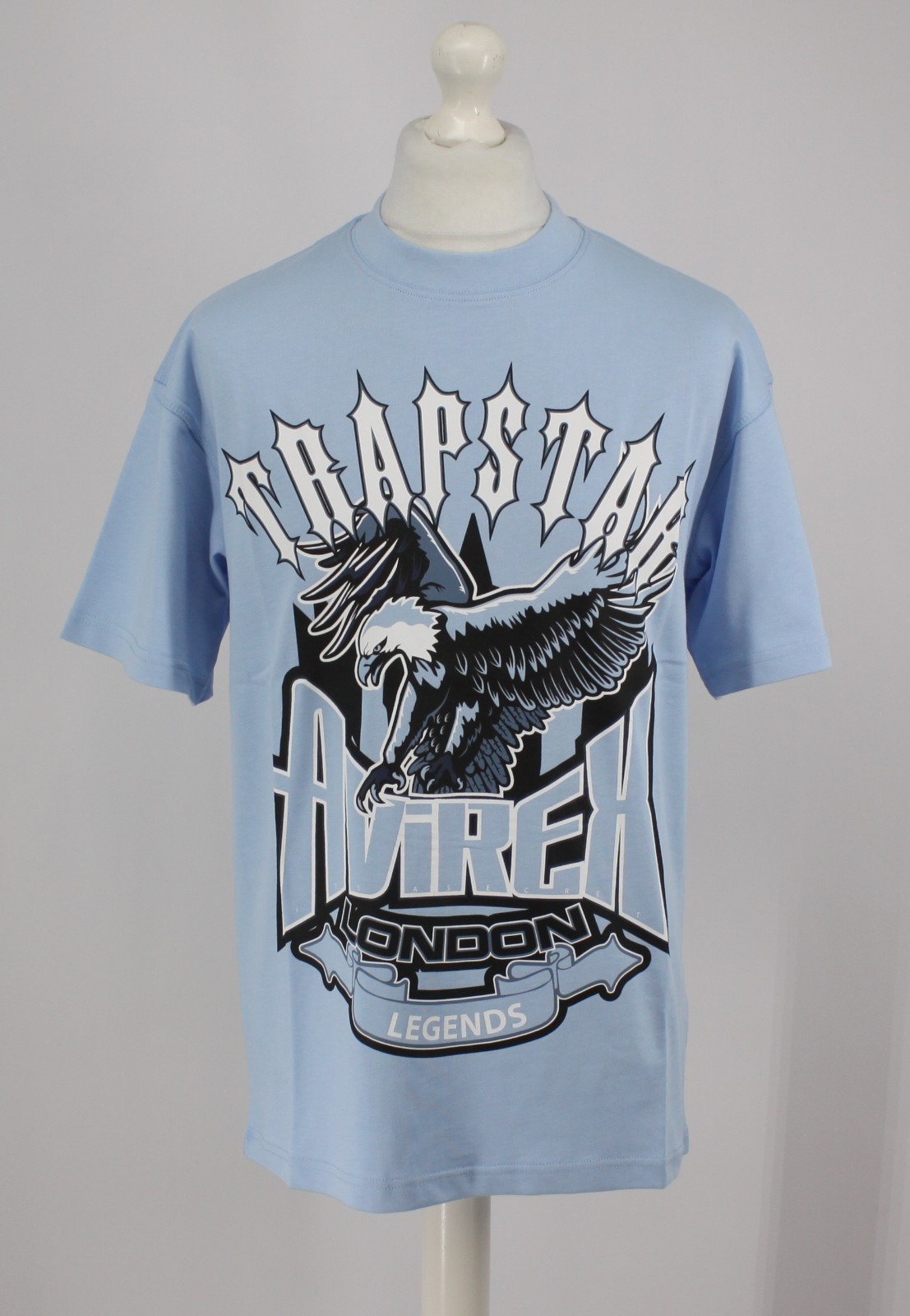 TRAPSTAR X AVIREX HAWK T-SHIRT LIGHT BLUE IB