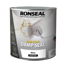 Ronseal Anti Damp Stain Block Paint White Seals Walls Sealing in One Coat 2.5l