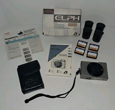 Canon Camera IX240 Elph Point  Shoot APS With Case, Box, Paperwork  Film