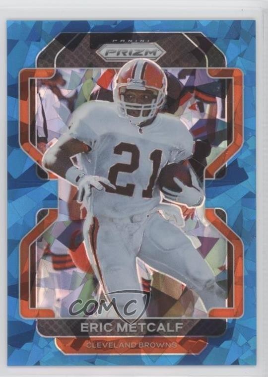 2021 Panini Prizm Blue Ice Prizm 11/99 Eric Metcalf #269 16fs