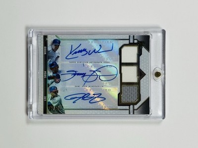 2021 TOPPS TRIPLE THREADS KERRY WOOD/SAMMY SOSA/DERREK LEE RELIC AUTO /36