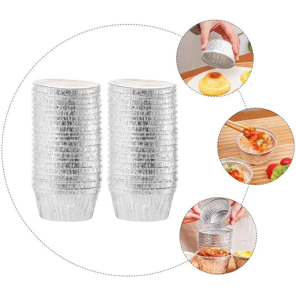 120 Stück Alufolie Backformen Cupcake Backformen Eier Tarte Backformen Cupcake - Bild 2 von 4