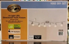 Hampton Bay 6-Light 4ft Chrome LED Directional Track Fixture 1002 351 327