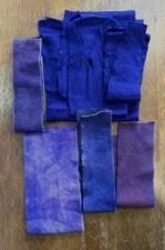 Wool Fabric Lot Primitive Rug Hooking Applique Purple Color Solid & Texture