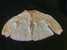Veste pull poupée bébé nouveau-né fait main au crochet