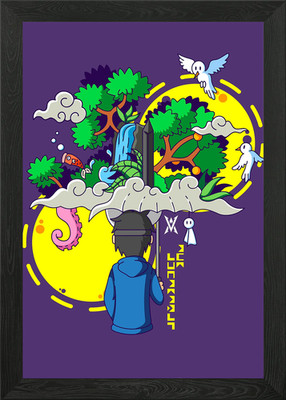 ECOSKY DOODLE Framed Wall Art Poster Canvas Print Picture