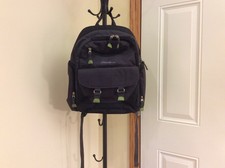 Eddie Bauer Backpack Diaper Bag Unisex Gray Lime Green Insulated Travel Gorpcore