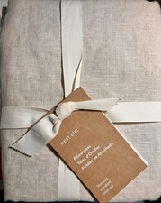 West Elm (Pottery Barn European Flax Linen Set/2 STANDARD Pillowcases Flax Color