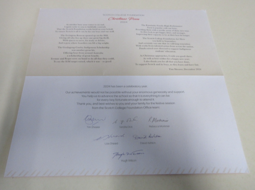 Scotch College Foundation - Christmas & New Year Greeting Card - Melbourne, 2024 - Picture 5 of 11