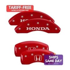 Mgp Caliper Cover 20224SHOHRD, Set of 4 Set Of 4 Caliper Covers Red Aluminum 