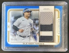 2023 Topps Definitive Gleyber Torres Jumbo Relic Patch Blue #/30