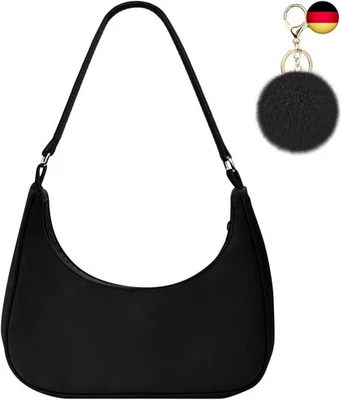 Aucuu Umhängetasche Damen Handtasche, Nylon Retro Achsel Tasche mit
