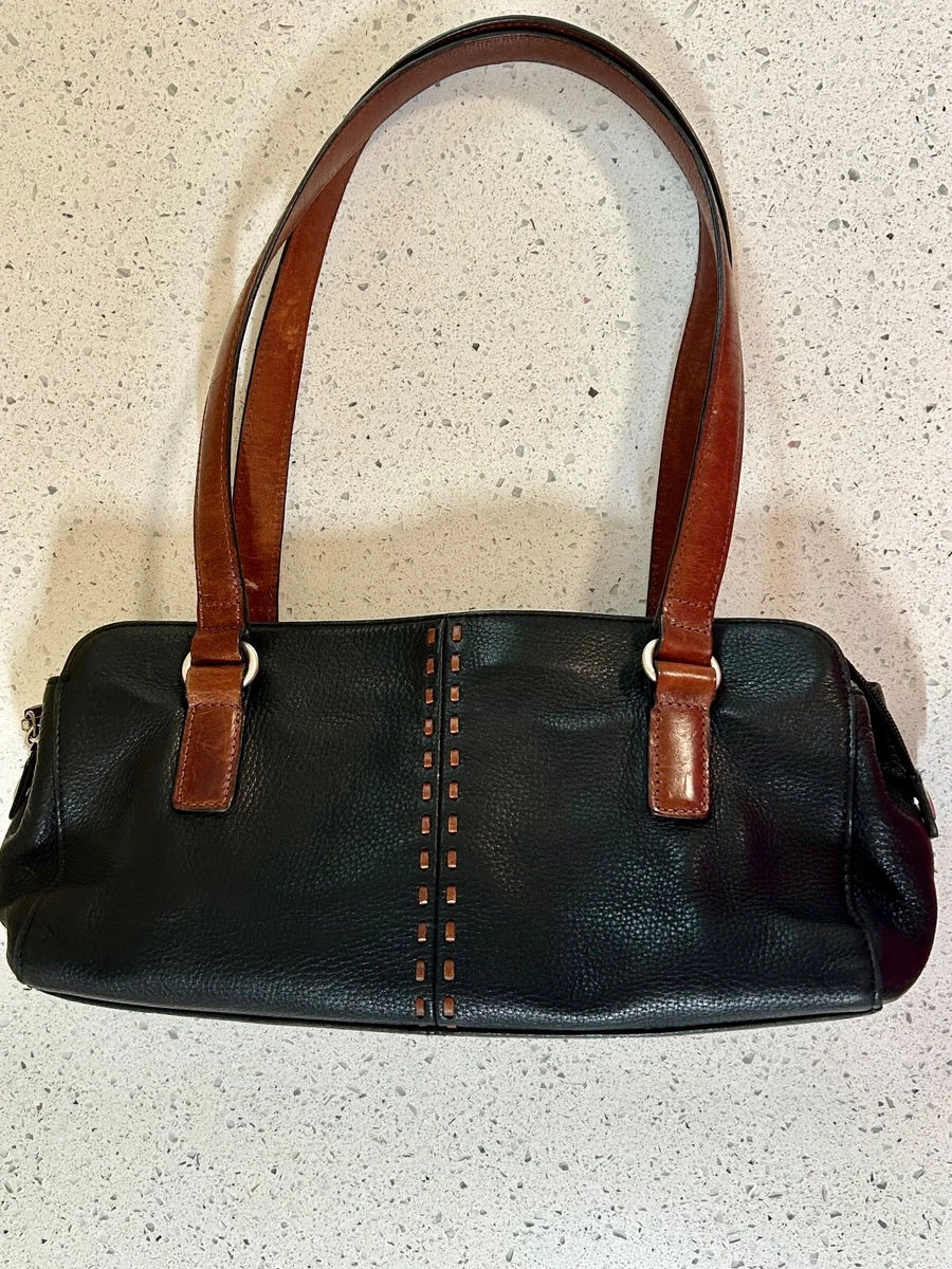 Black and brown leather deals purse