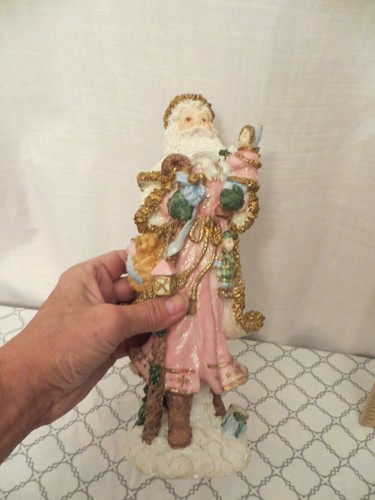 Large Old Style Christmas Santa Holding Dolls & Bag of Toys Figure Statue #8 - Picture 11 of 11