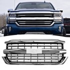 Front Bumper Grille Grill Chrome For 2016 2017 2018 Chevrolet Silverado 1500 (For: Chevrolet Silverado 1500)