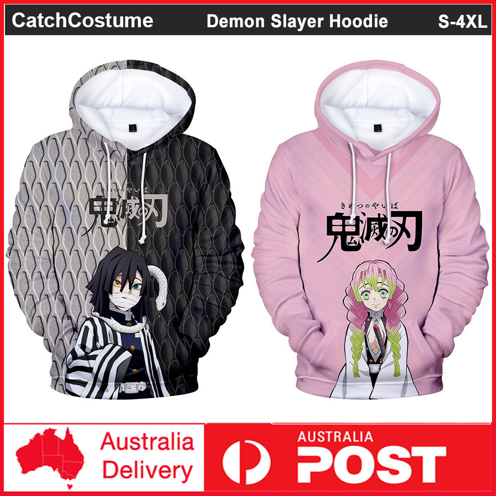 Demon Slayer Hoodie Pullover Kanroji Mitsuri Iguro Obanai Cosplay