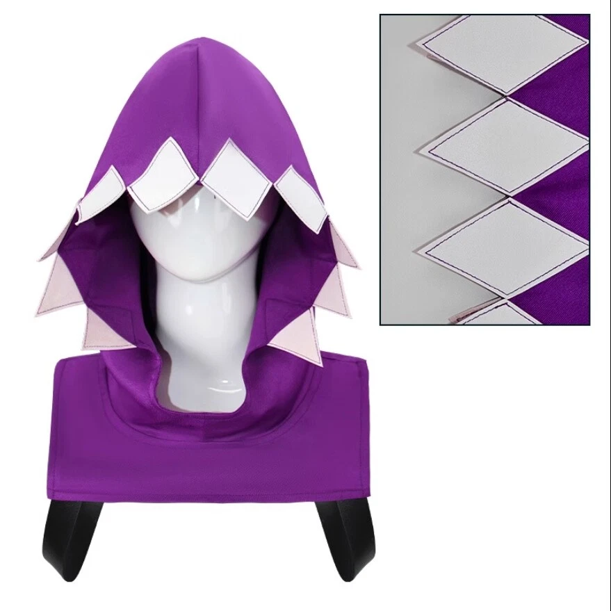 Anime Arcano 2: League of Legends LOL Jinx Cosplay Capucha Púrpura Tocado Capa Foto 3 de 4