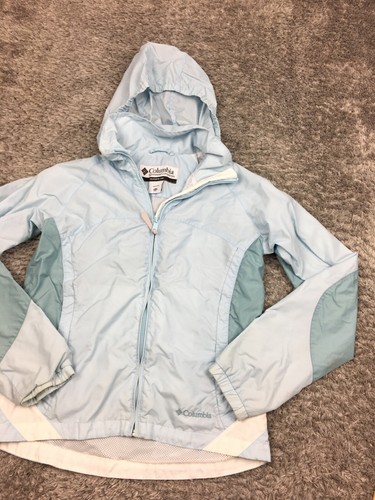 Columbia Youth Jacket Size 18/20 Blue Windbreaker Girls - Picture 2 of 13