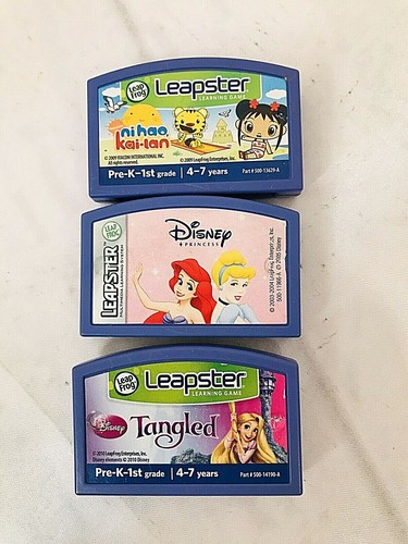 Lot of 11 Leapfrog Leapster Games Ages 4-7 & 5-8 Cars Walle Disney Princess 989O - Picture 4 of 10