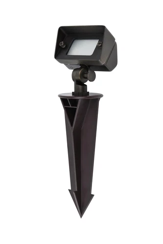 Elitco Outdoor 12V Cast Brass Flood Light 2Inch L X 4Inch W X 6Inch H Dark Bronz - Picture 3 of 8