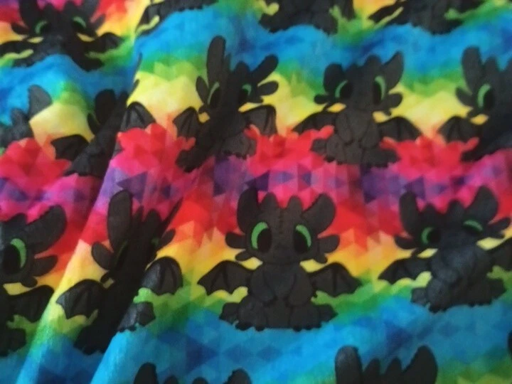 fabric black Rainbow Fractured Toothless Scales Knit Stretch Fabrics 60 W LOt - Image 2 of 4