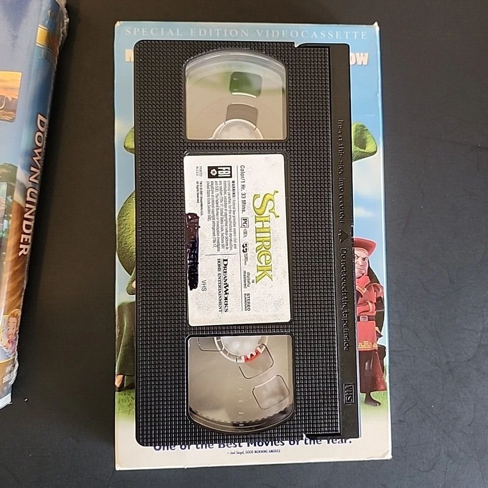 Disney VHS Video Tape Rescuers Down Under Gold Collection New Sealed + Shrek - Image 3 of 4