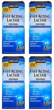4 PACK - Kirkland Signature Fast Acting Lactase 180 ct - COMPARE TO LACTAID
