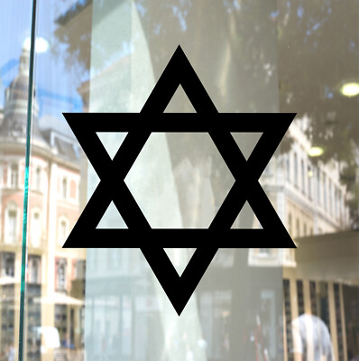 2x Davidstern Jüdisches Symbol Aufkleber Fenster Vinyl Auto Wand Zuhause Kunst Aufkleber Van