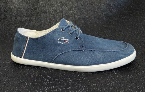 Lacoste Aristide 12 Blue Canvas Shoes 