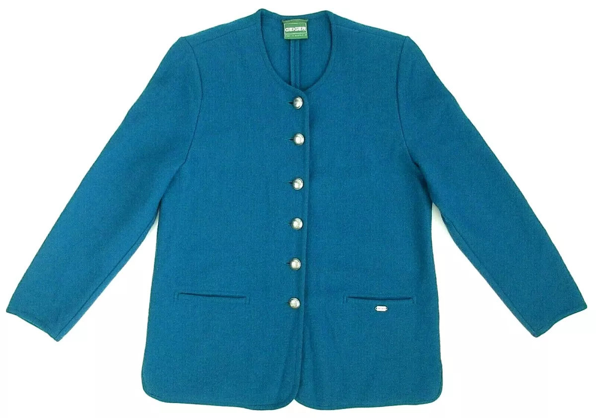 Geiger Of Austria Super Light Walk Boiled Wool Jacket Jade Size EU
