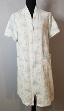 Miss Elaine Women's Size Small Blue Floral Robe Housecoat