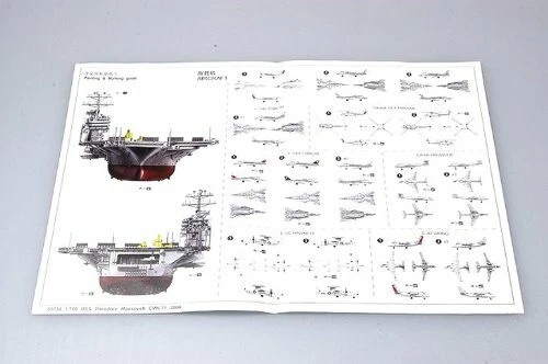 Uss Theodore Roosevelt CVN-71 2006 Ship Aircraft Carrier Plastic Kit 1:700 Foto 4 de 4