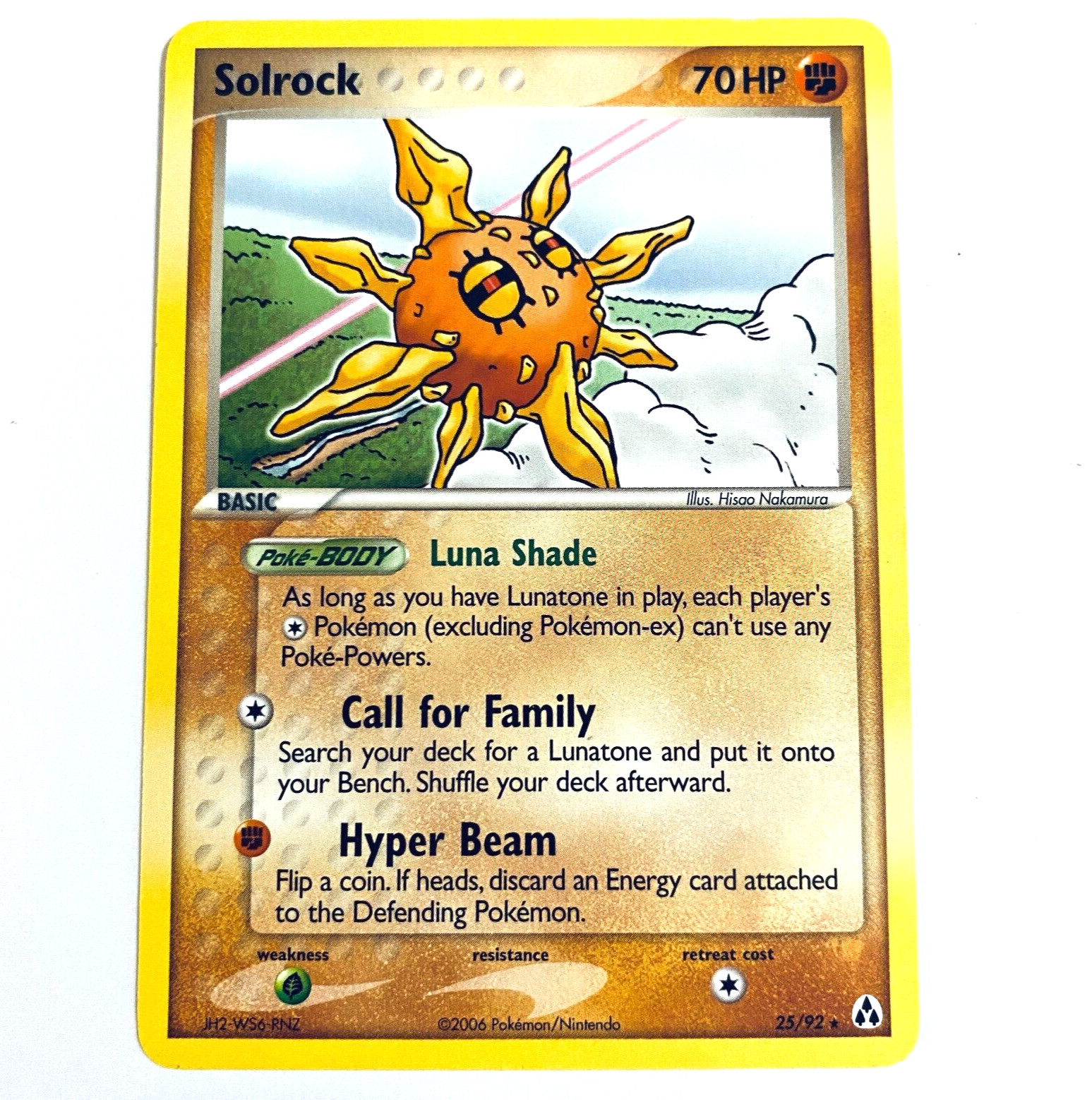 Solrock - 25/92 - Rare MP, English Pokemon TCG Card EX Legend Maker NM