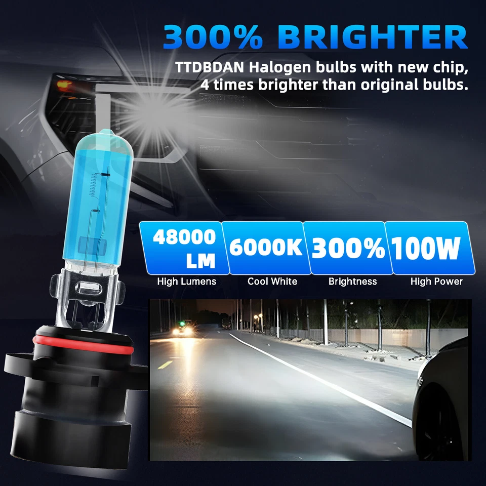 9005XS/HB3A Halogen Headlight Bulbs Kit High Beam For Chevrolet SSR 2003-2006 - Изображение 4 из 4