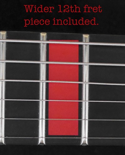Jaguar Jazzmaster Style Blocks Inlay Stickers for Guitar RED + color options - Picture 3 of 5