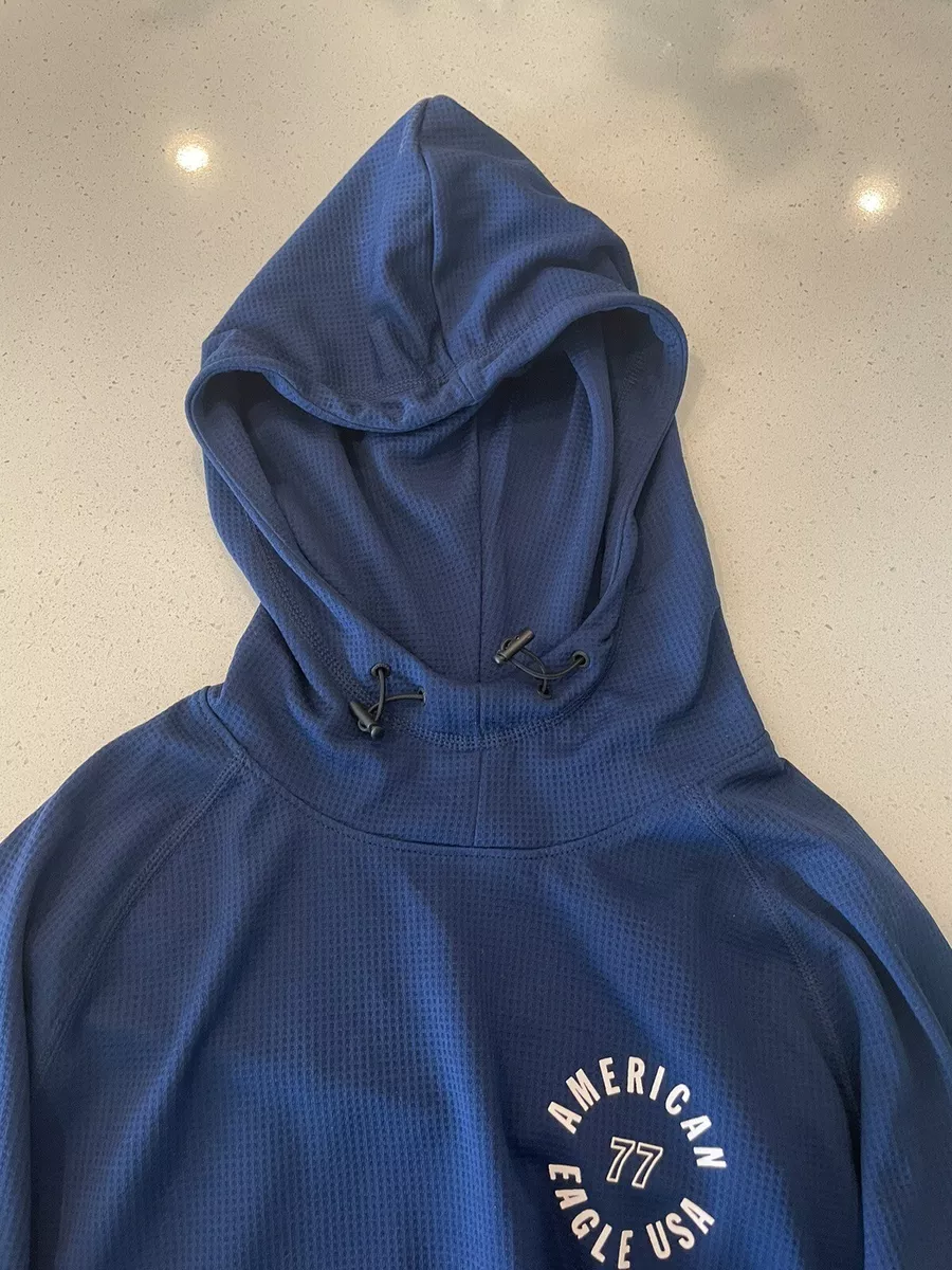 American Eagle Hoodie Mens XS blue Pullover Sweatshirt Long Sleeve