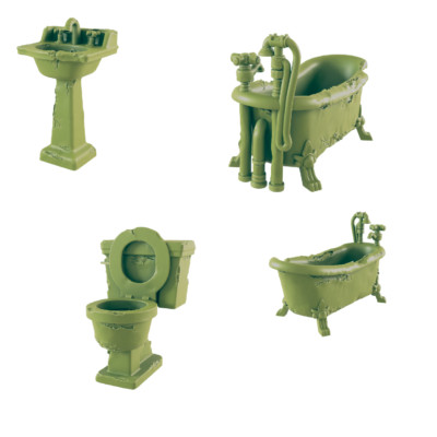 EC3D Beyond Badland Bathroom Furniture Set X6 28mm Project Z Fallout Last Days