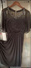 Black Label Vintage 80s Ladies evening dress Size 8 Short Sleeves Mid Length