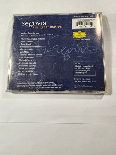 Segovia: The Great Master (CD, 2004, 2 Discs, Deutsche Grammophon) sehr guter Zustand + CD71 - Bild 2 von 2