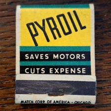 Vintage Matchbook: Pyroil, Budd Auto Supply, St Petersburg, FL