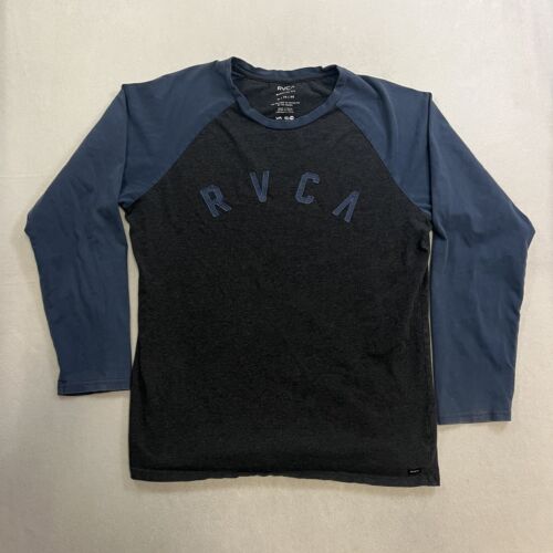 RVCA Long Sleeve T-shirt Men’s Size XL Black Blue “Balance Of The Opposites”