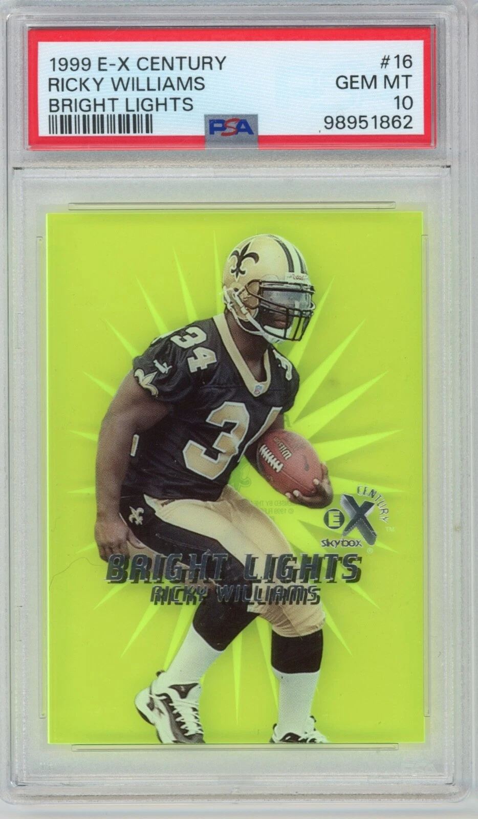 Ricky Williams E-X Century Bright Lights #16 Base