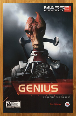 2010 Mass Effect 2 Xbox 360 PS3 PC Print Ad/Poster Genius Mordin Solus Promo Art