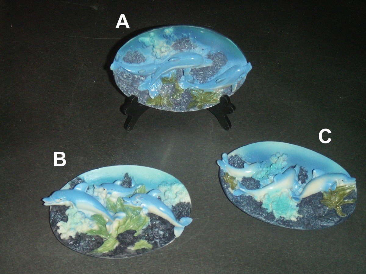 Delfino Statua Decorativa Scultura Figura Mare Artigianale 10,5cm