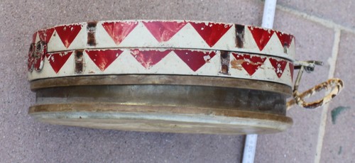 marsch blech trommel ROA o adler alt top militaria deko ersatz teile rot weiß - Bild 15 von 16
