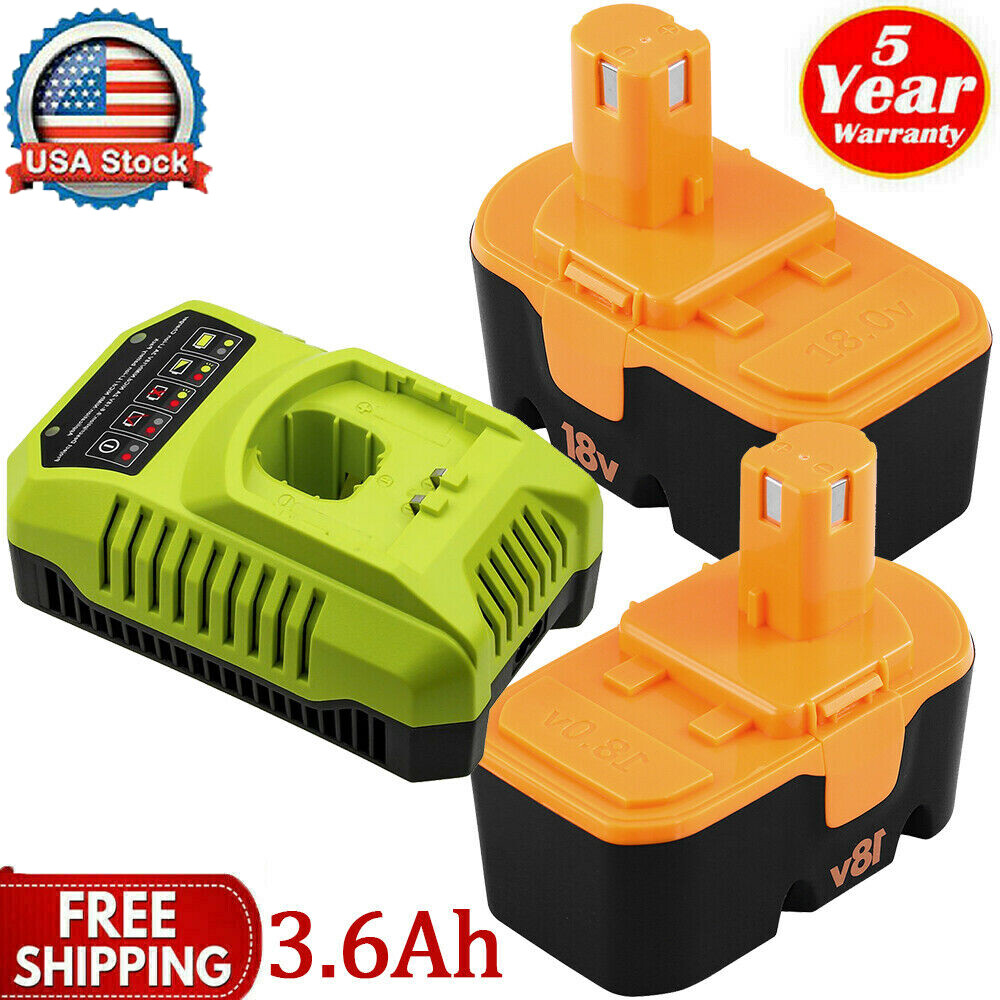 Replace for Ryobi 18V PLUS 18 Volt Battery or Charger P100 13022 ABP1801