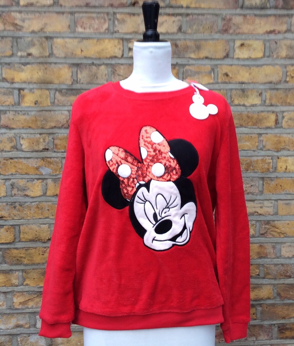 Walt Disney Primark Minnie Mouse Womens Christmas Sweatshirt Size