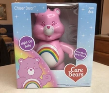 Care Bears Cheer Bear Light Up Belly And Arms Move Up And Down New In Box